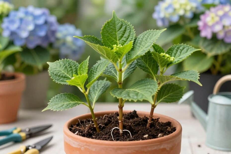 Wie man Stecklinge von Strauchhortensien macht – Trimmen, Bewurzeln und Pflegen