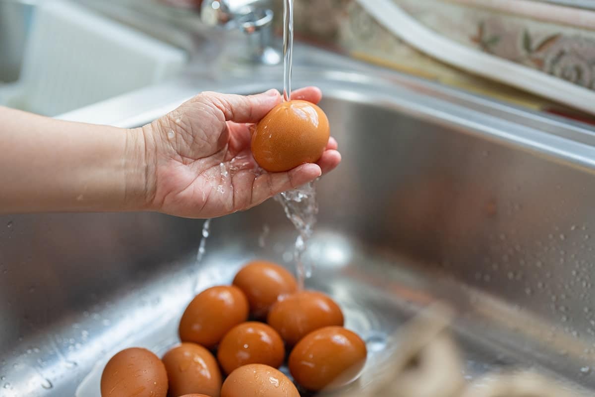 Eier waschen oder nicht? Es hängt von einem Faktor ab.