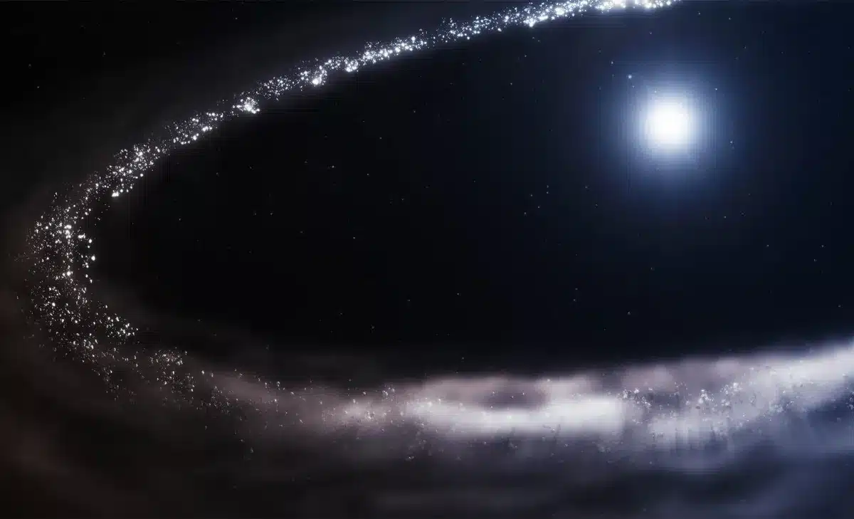 Historische Entdeckung: Zum ersten Mal wurde Wassereis außerhalb des Sonnensystems entdeckt.