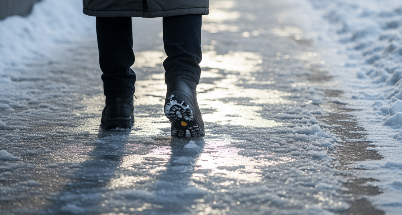 Ich verteile es mit einem Wattestäbchen auf der Sohle – und rutsche selbst auf vereisten Treppen nicht mehr aus: 1 Mal reicht für den ganzen Winter