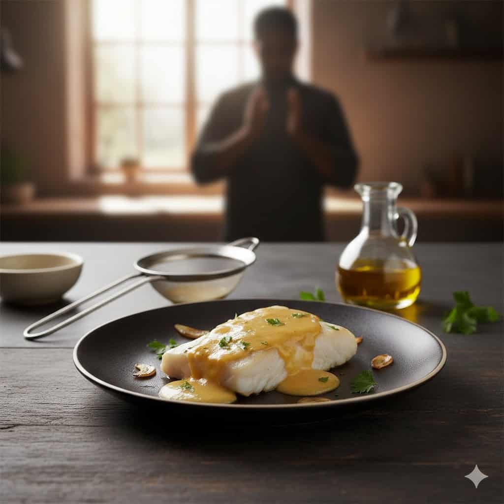 Der Sieb-Trick: Warum Adrian Niemiec jetzt jedem r&auml;t, Kabeljau nur noch mit einem Metallsieb zuzubereiten