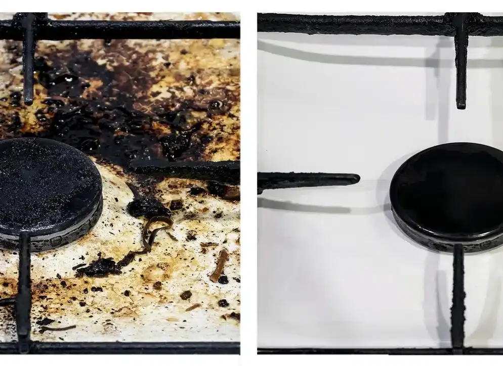 Mischen Sie 1 Liter Produkt mit warmem Wasser. Ihre Teller werden wie neu sein und der Schmutz wird von selbst entfernt. Gasplatten reinigen.